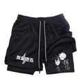 Anime Men's and Women's Sports Shorts Summer Sportswear Men's 2-in-1 Training Training Men's and Women's Fitness Sports Shorts