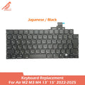 Laptop A2681 A2941 A3113 A3114 A3240 A3241 Keyboard For Macbook Air M2 M3 M4 13" 15" Keyboards Replacement 2022-2025