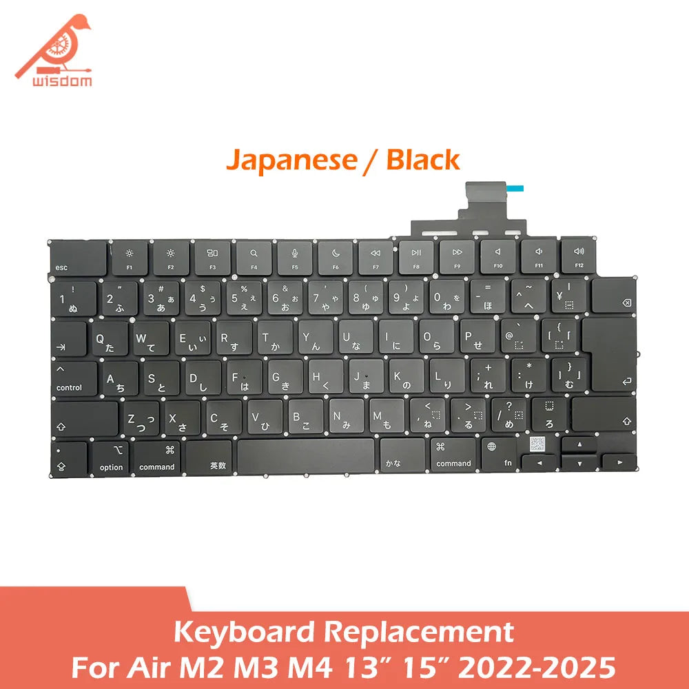 Laptop A2681 A2941 A3113 A3114 A3240 A3241 Keyboard For Macbook Air M2 M3 M4 13" 15" Keyboards Replacement 2022-2025
