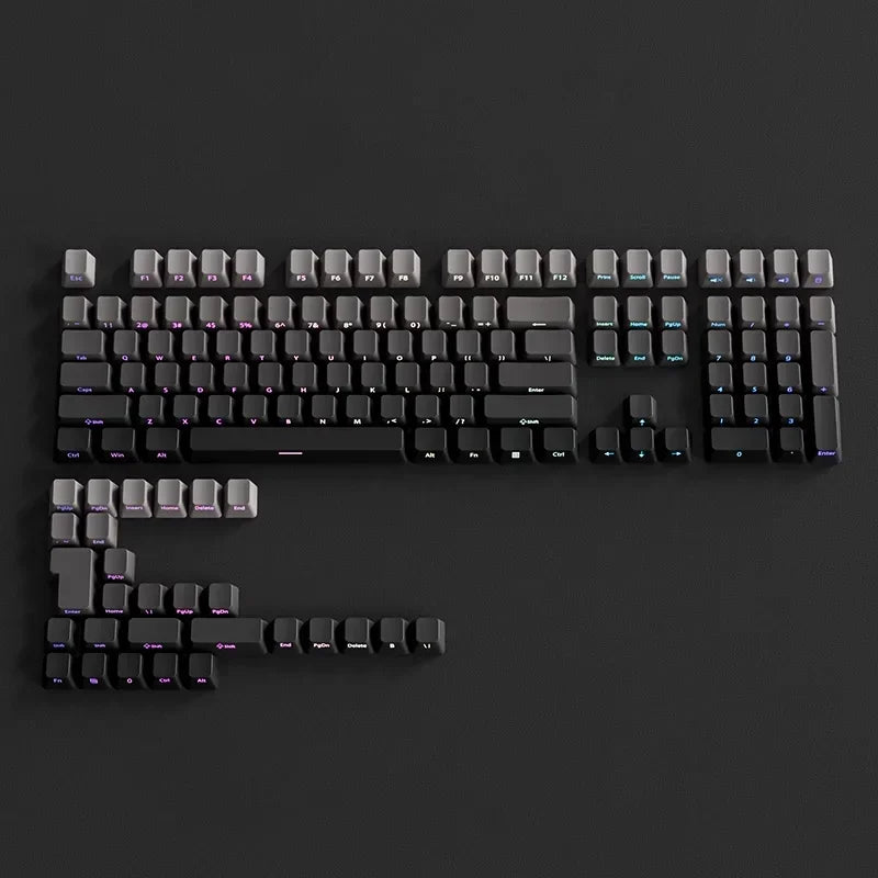 Gradient Keycaps 134 Keys OEM Profile PBT Double Shot Keycap For MX Switch Gaming Mechanical Keyboard Side Printed RGB Key Caps