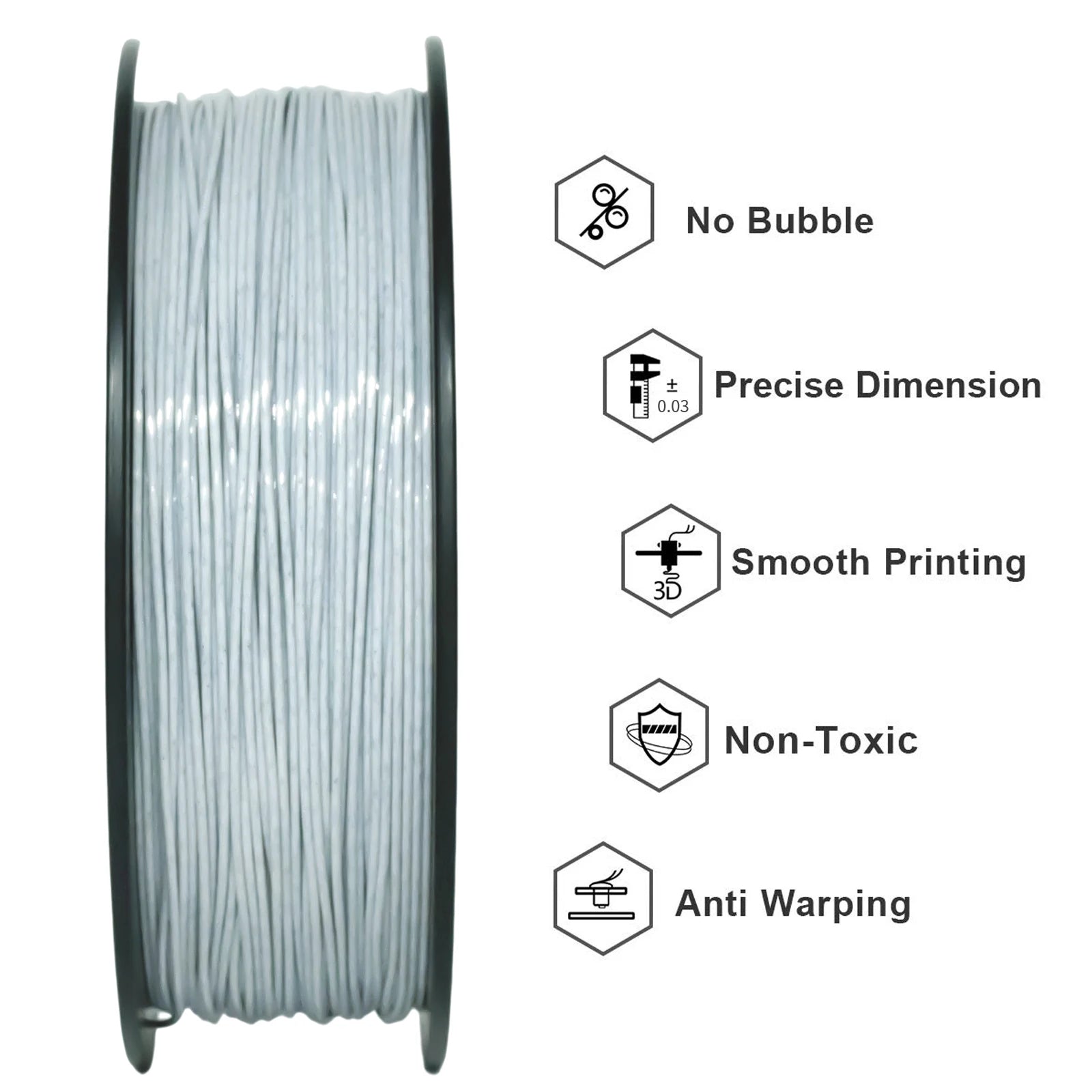 Geeetech 5Kg Like Marble PLA 3D Printer Filament Plastic 1.75mm,Tangle-Free, 3d printing wire materialsvacuum packaging
