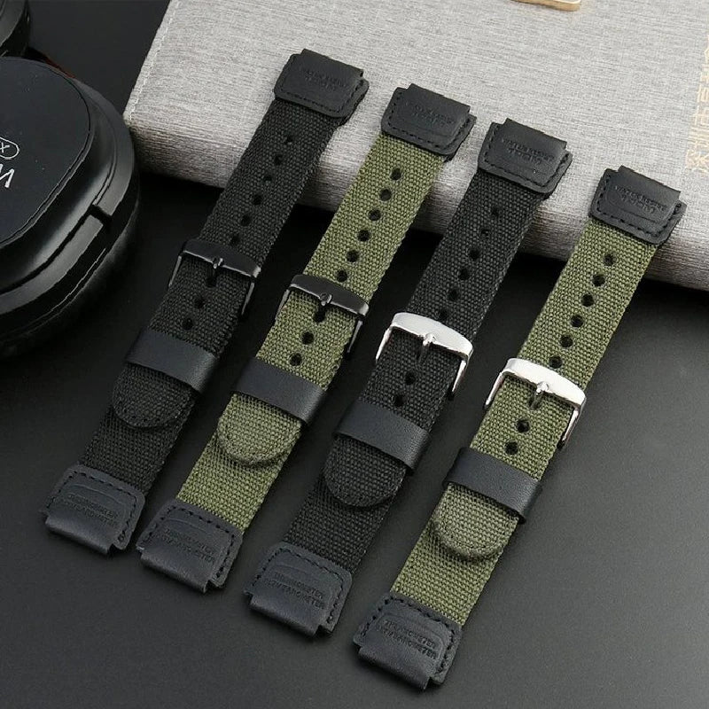 Nylon Watch Strap For Casio 3299 Series AE1200 AE-1200 1300 W-216H F91W A159 A169 A158 SGW-300/400 Canvas Sports Watchband 18mm