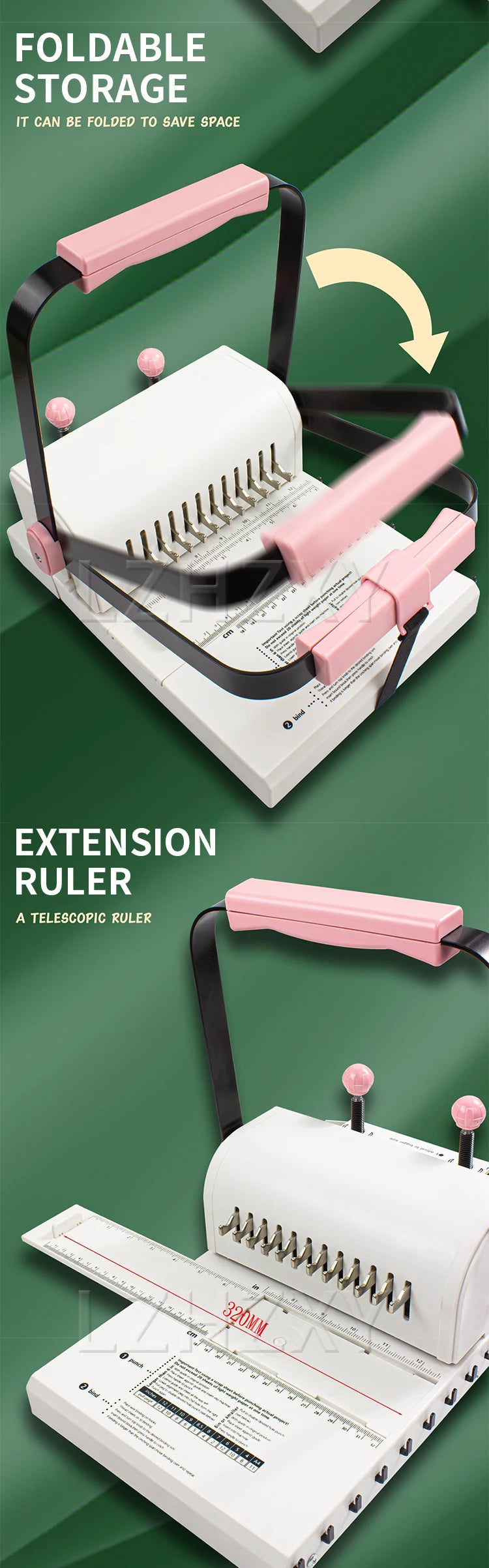 Ring Binder Punch 2:1 Hole Punch Machine Manual Ring Binder Punching Machine Ring Binder YO Ring Punching Machine Round Hole Dou