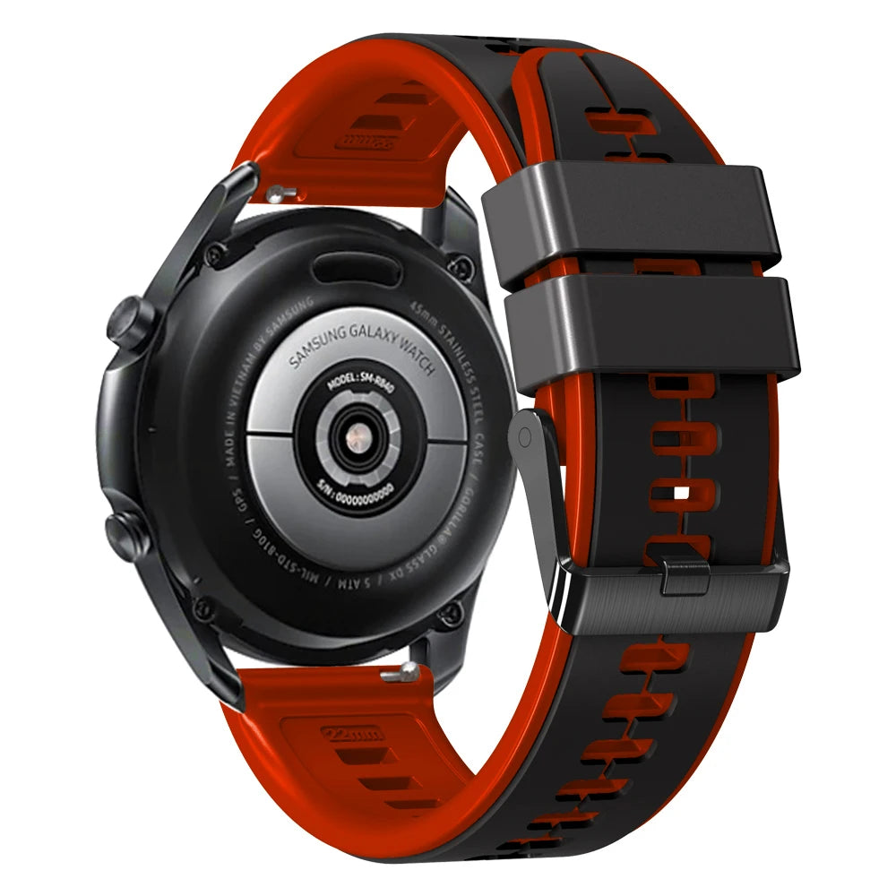 22mm Silicone Strap For Samsung Galaxy Watch 3 46mm Sport Bracelet for Galaxy Watch 45mm Gear S3 Frontier Smartwatch Band Correa