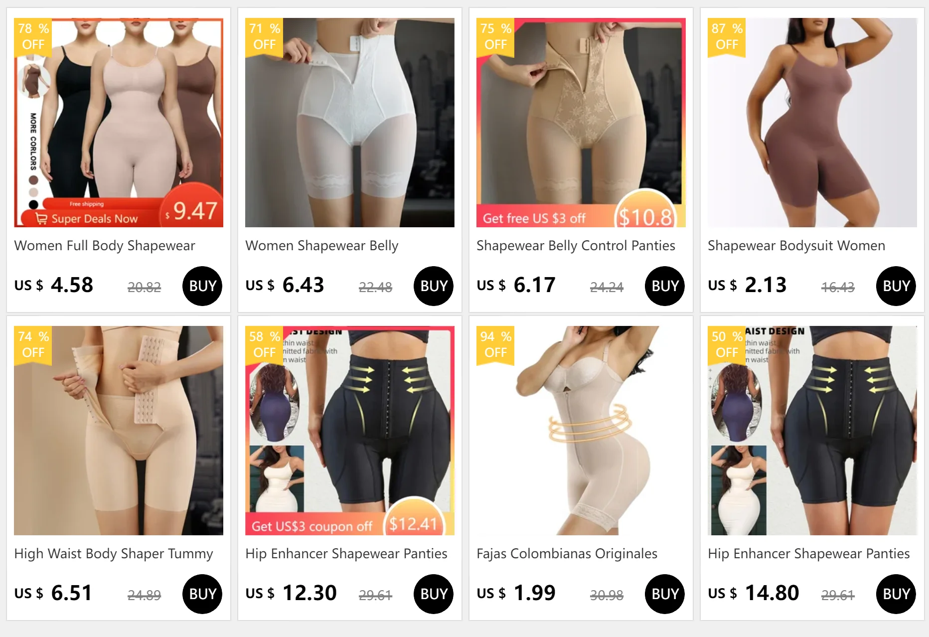 Reducing and Shapers Girdles for Women Butt Lifter Body Shaper Tummy Control Shapewear Bodysuit