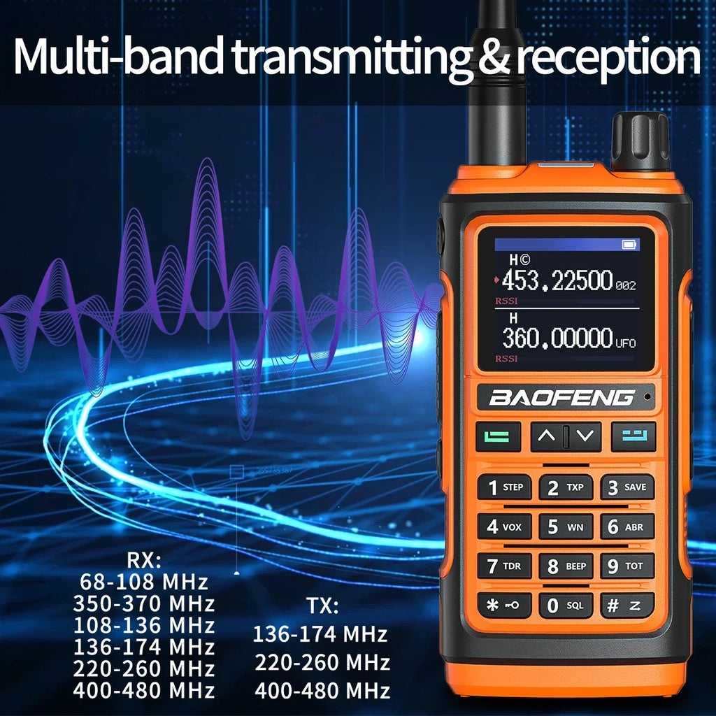 Baofeng UV17 Air Band Walkie Talkie 999 CH Draadloze kopieerfrequentie NOAA Zes bands Amateur Ham Tweerichtingsradio voor