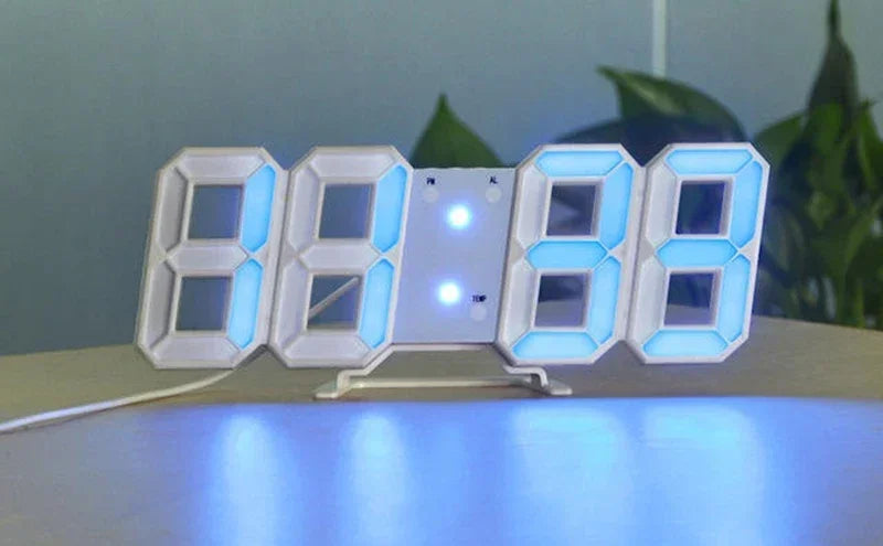 LED Digital Alarm Clock Wall Hanging With 3D Display Date Temperature For Home Kitchen Office Decoration Clocks Decor