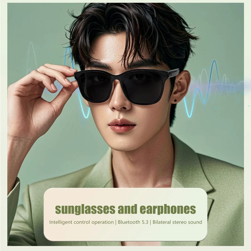 New Smart Glasses Intelligent Driving Navigation Wireless Music Play Outdoor Sunglasses Bluetooth Call Anti-blue Light Eyeglass