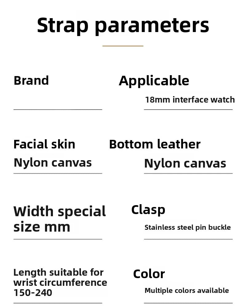AE1200 Loop Design Nylon Canvas Strap For Casio Watches A158W/A168/W-216H/F-91/AE1300/1500/AE-1200 Outdoor Sports watchband 18mm