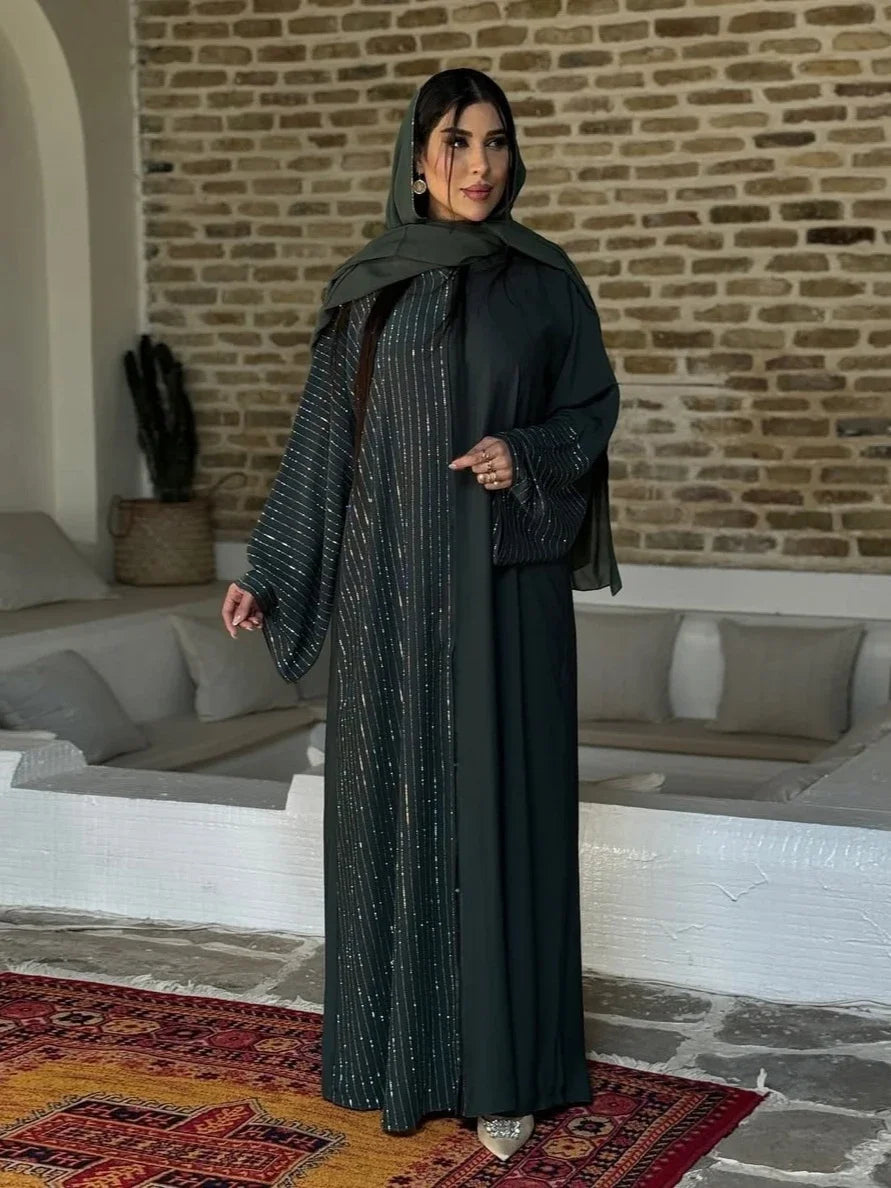 Eid Abaya Women Cardigan Dress Dubai Kaftan Muslim Caftan Long Robe Jalabiya Ramadan Morocco Islam 2025 Vestidos Largos