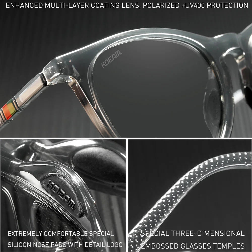 KDEAM Women's Vintage Sunglasses Polarized And Photochromic Lenses Sunscreen Sunglasses Female For Traveling Driving Hiking