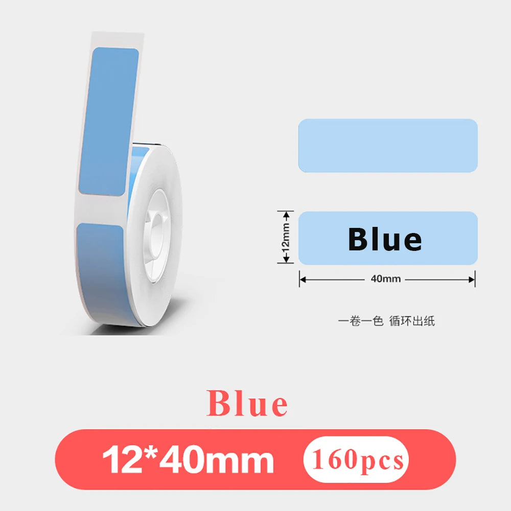 1Roll P12 P15 Thermal Label Sticker 12mm*40mm tape Compatible D30 Q30 Marklife P11 P50 L12 DELI Q2 Labeller