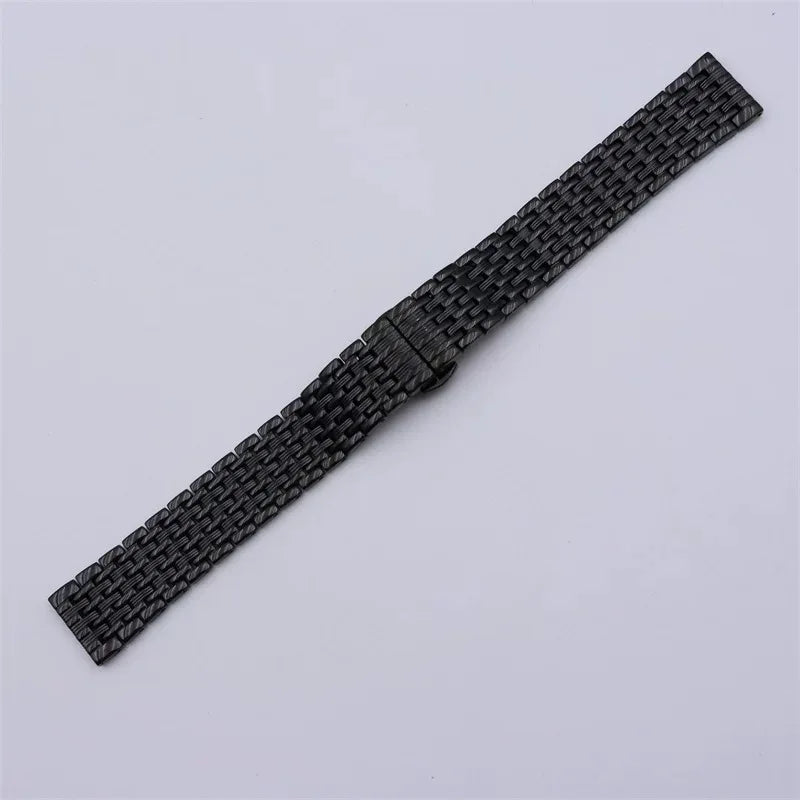 Watchband Stainless steel Bracelets 12mm 14mm 16mm 18mm 20mm 22mm Quartz Wristwatch  fold buckle watch strap accessories 6029#