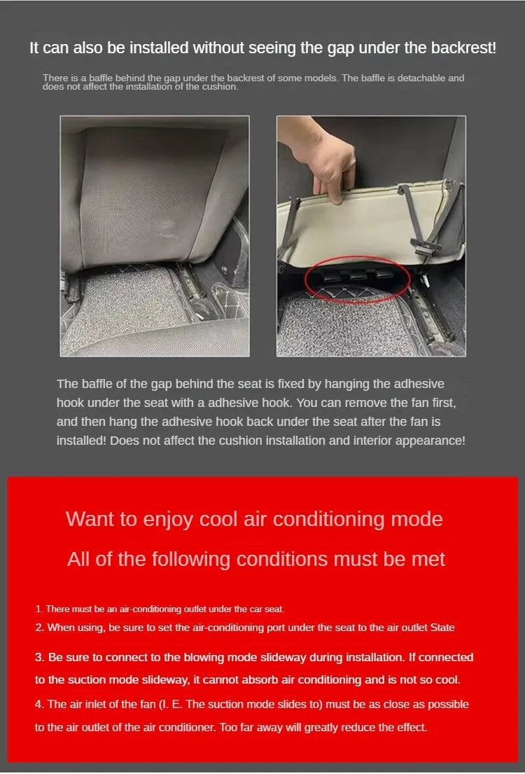 New Ventilated 12V 24V Cooling Car Seat Cushion Air Conditioned Heat Dissipation Ice Silk Pad Universal For Cars SUVs Trucks