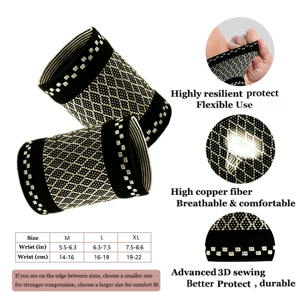 Copper ion sports wrist guard, protect wrist, suitable for learning office tennis fitness housework