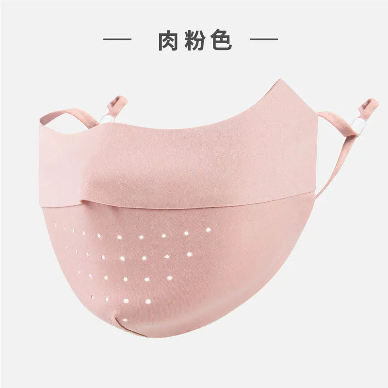 Sunscreen Mask, Ice Silk Seamless Summer Women's UV Protection 3d Three-dimensional Breathable Ice Feeling Thin Eye Corner Mask