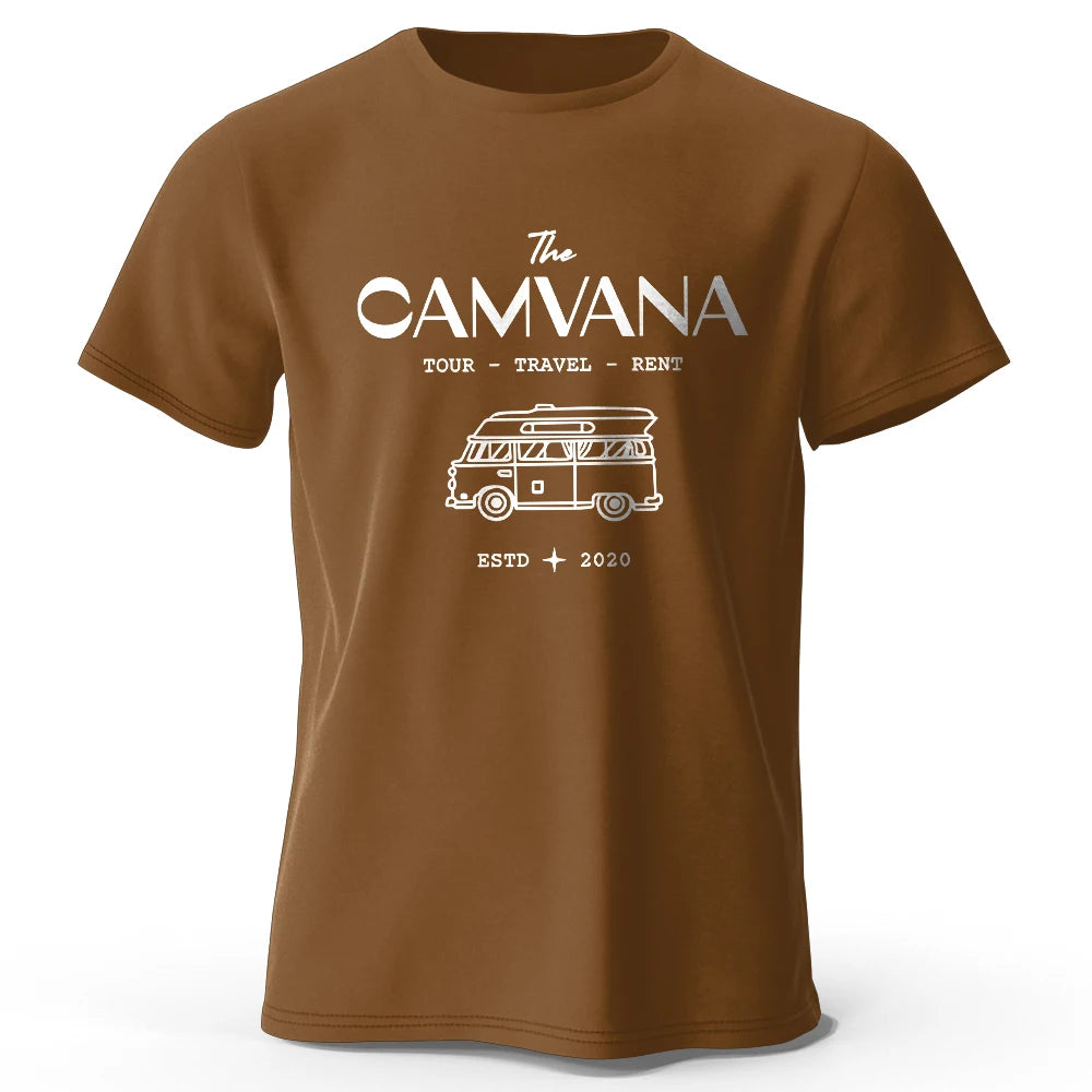 The Camvana Printed T-Shirt 100% Cotton Oversized Abstract Graphic Tees for Men Women Summer Tops Y2K Streetwear