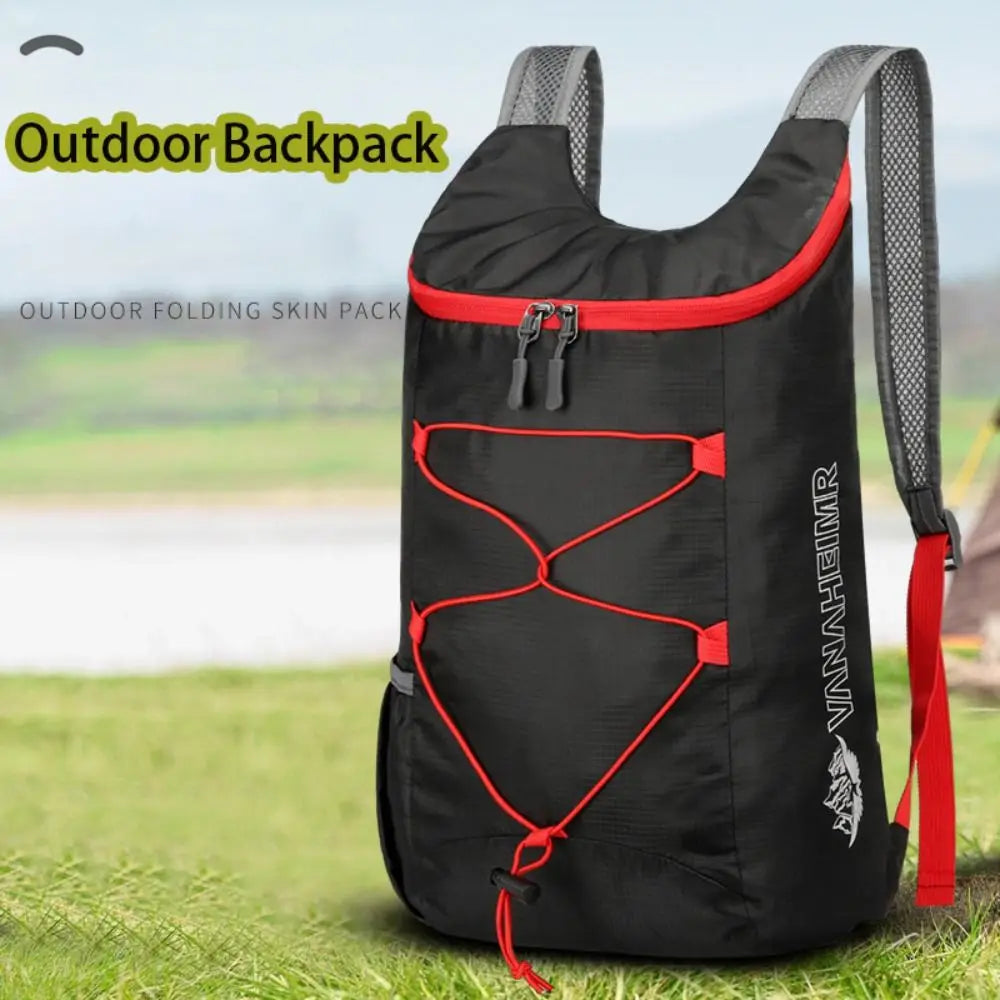 Camping Hiking Multifunctional Outdoor Folding Sports Backpack Ultra Lightweight Carrying Waterproof Nylon Fabric Fitness Bag