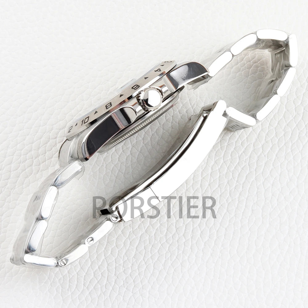 EXP 39mm NH35 Case GMT Bezel Sapphire Glass 316L Stainless steel Waterproof for Explorer Watch Case NH34 NH35 NH36 movement