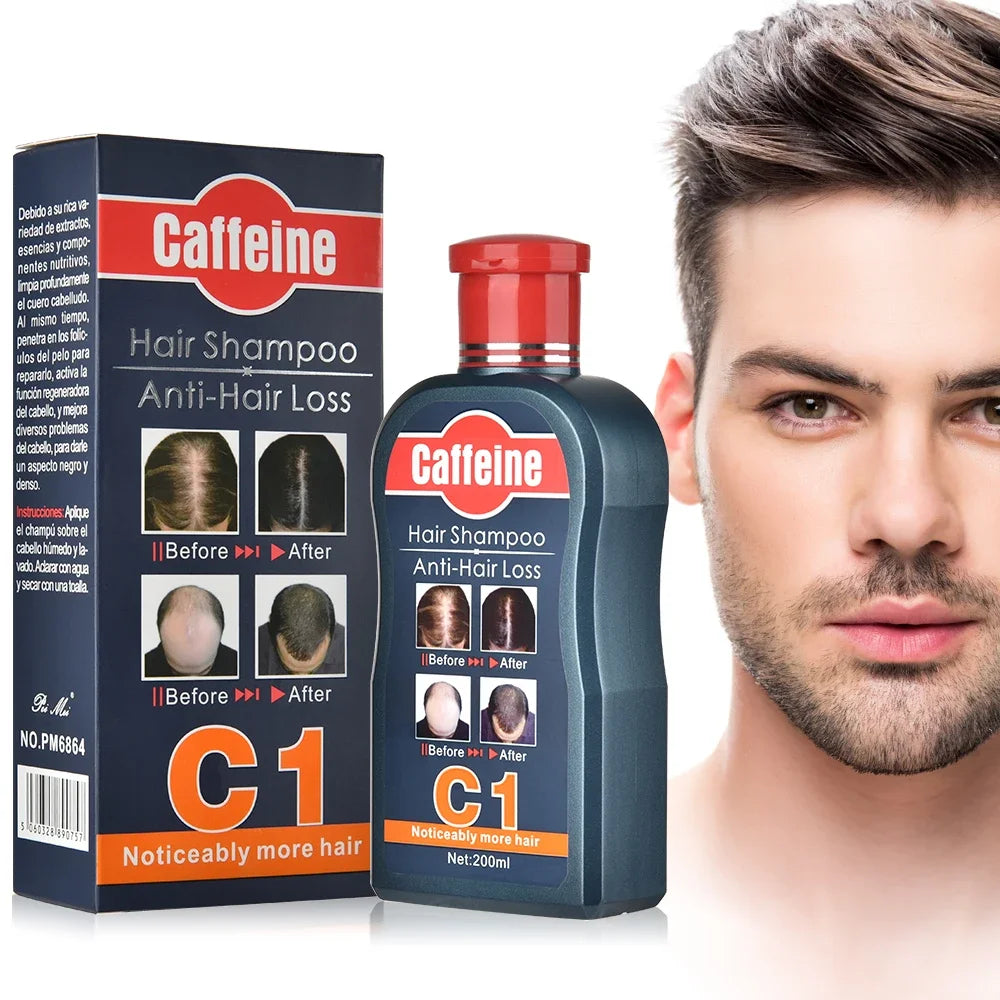 Men Shampoo For Hair Growth Natural Plants Caffeine Anti Hair Loss Dandruff Nourish Care Treatment Shampoo 200ML Hair care