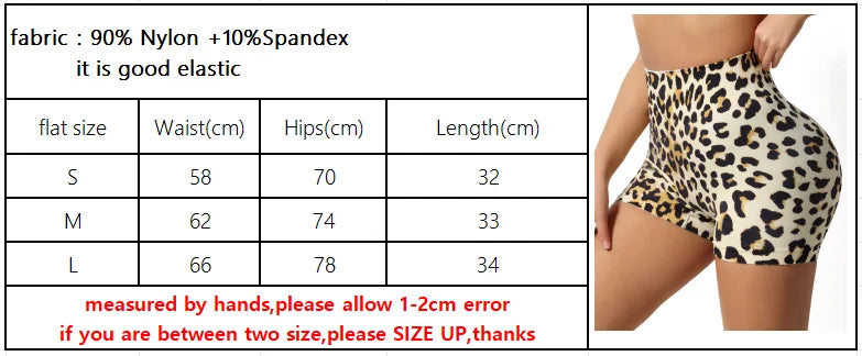 Women Leopard Scrunch Shorts Butt Lifting Workout Biker Yoga Pants Leggins Sports Fitness Athletic Short Tights High Waist