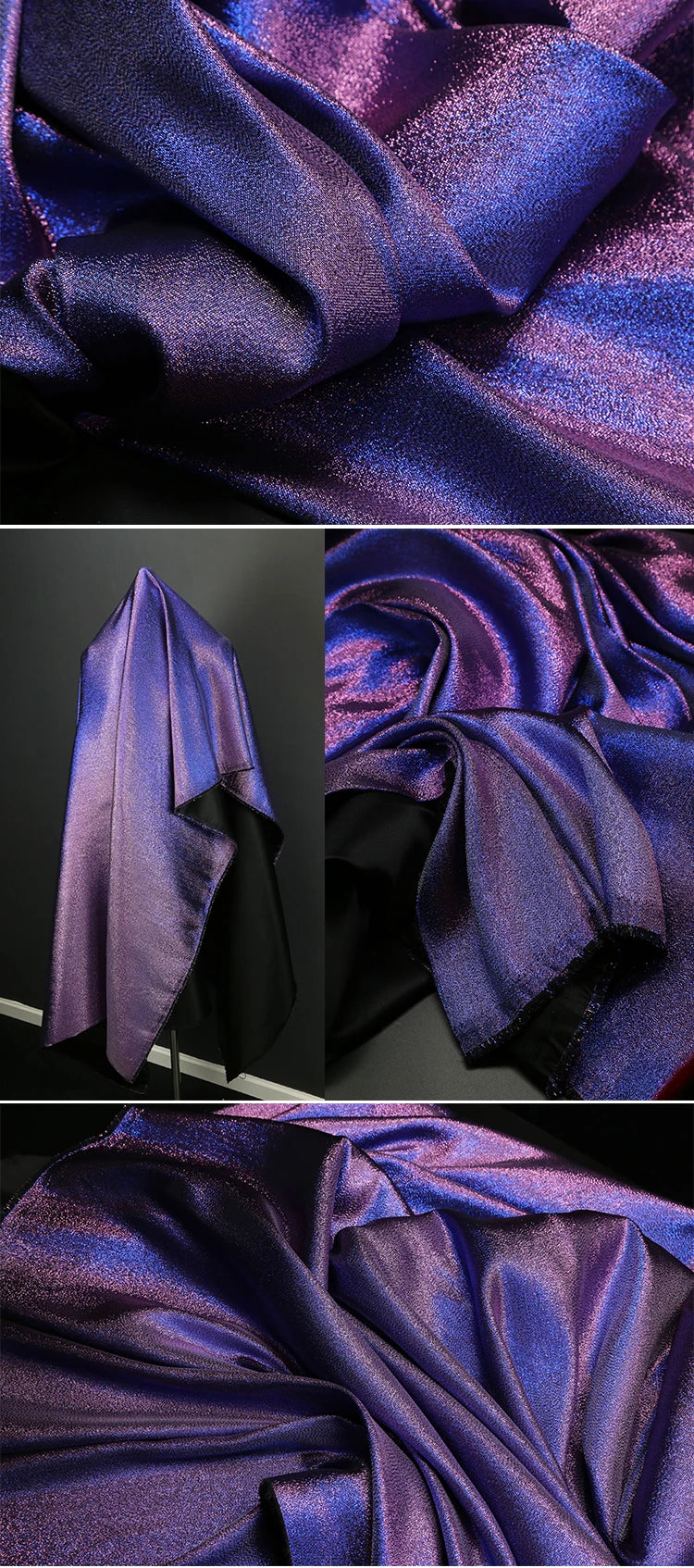 Mermaid Gradient Phantom Fabric Glitter By The Meter for Upholstery Skirts DIY Sewing Fashion Designer Cloth Breathable Textured