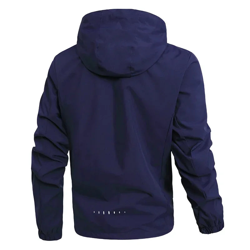 Spring Autumn New Men Casual Jacket Men Outdoor Windproof Waterproof Athletes Jacket Coat Detachable Hat Jackets Male M-5XL