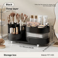 The Desktop Can Be Rotated Cosmetics Storage Box, Dresser Large Capacity Makeup Brush, Eyeshadow And Lipstick Compartment Shelf