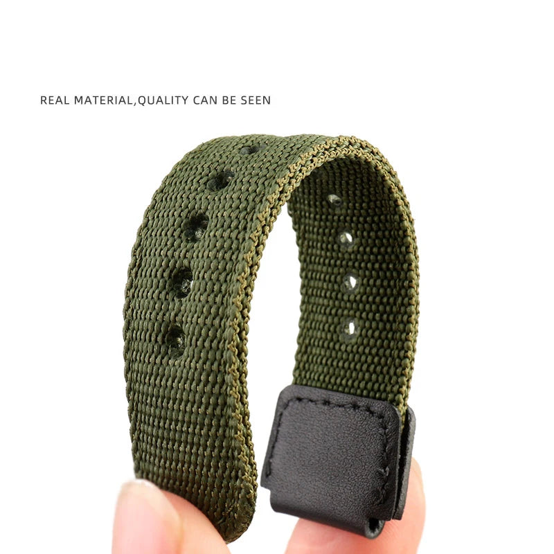 Nylon Watch Strap For Casio 3299 Series AE1200 AE-1200 1300 W-216H F91W A159 A169 A158 SGW-300/400 Canvas Sports Watchband 18mm