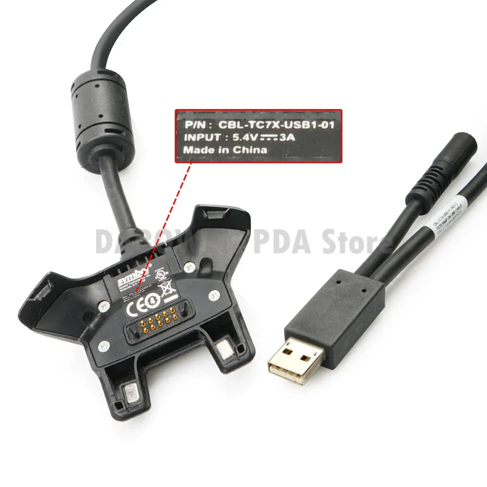 CBL-TC7X-USB1-01 Power Charger for Zebra Motorola Symbol TC70 TC70X TC72 TC75 TC75X TC77 Charging Cable with Adapter