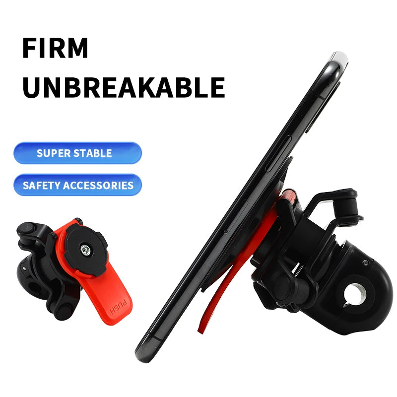 Mirrored Bike/Motorcycle Phone Mount - Quick Install & Secure