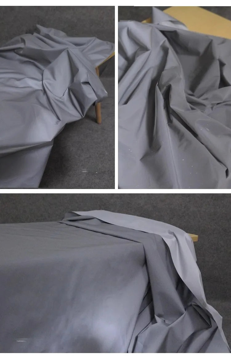 Noctilucent Reflective Fabric Silver By The Meter for Coats Down Jacket Sewing Fashion Designer Cloth Diy Textile Textured Silky