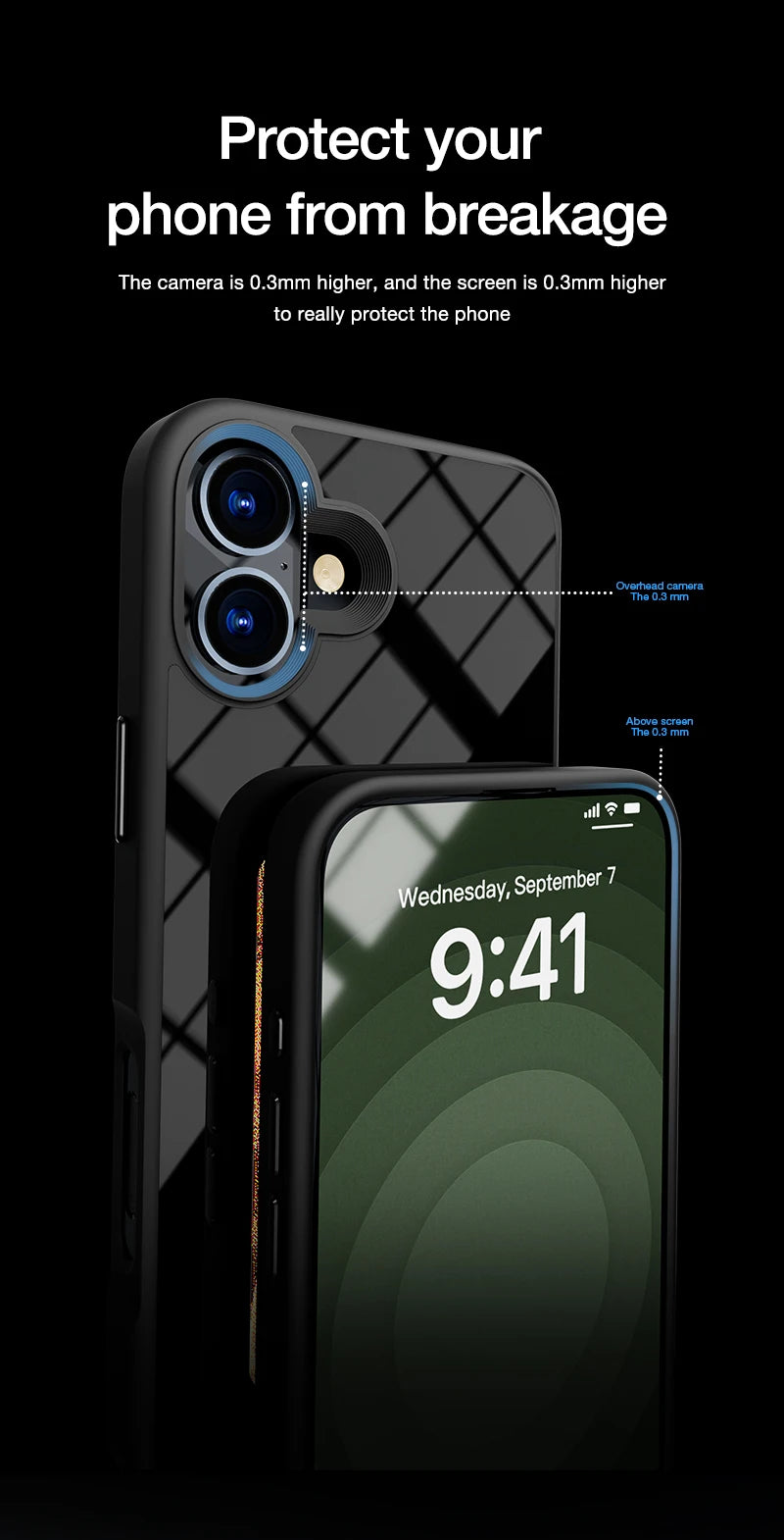 DIY Smart Eink Phone Case for iPhone 16 15 14 13 12 11 Pro Max NFC Ink Screen Phone Full Coverage Comprehensive Protection