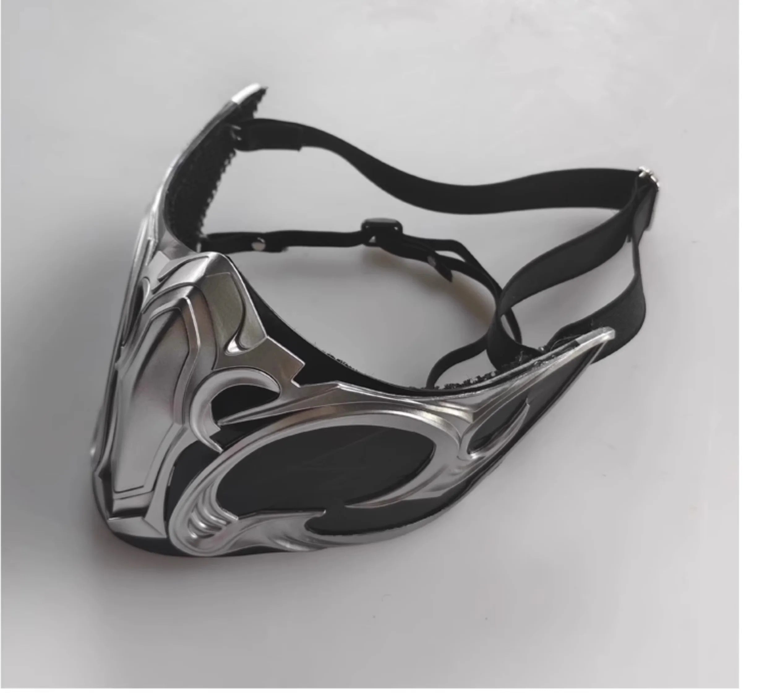 Anime Game Mortal Kombat Sub-Zero Cosplay Mask Adult Men FRP Face Mask Props Halloween Carnival Role play Mask Acceseories