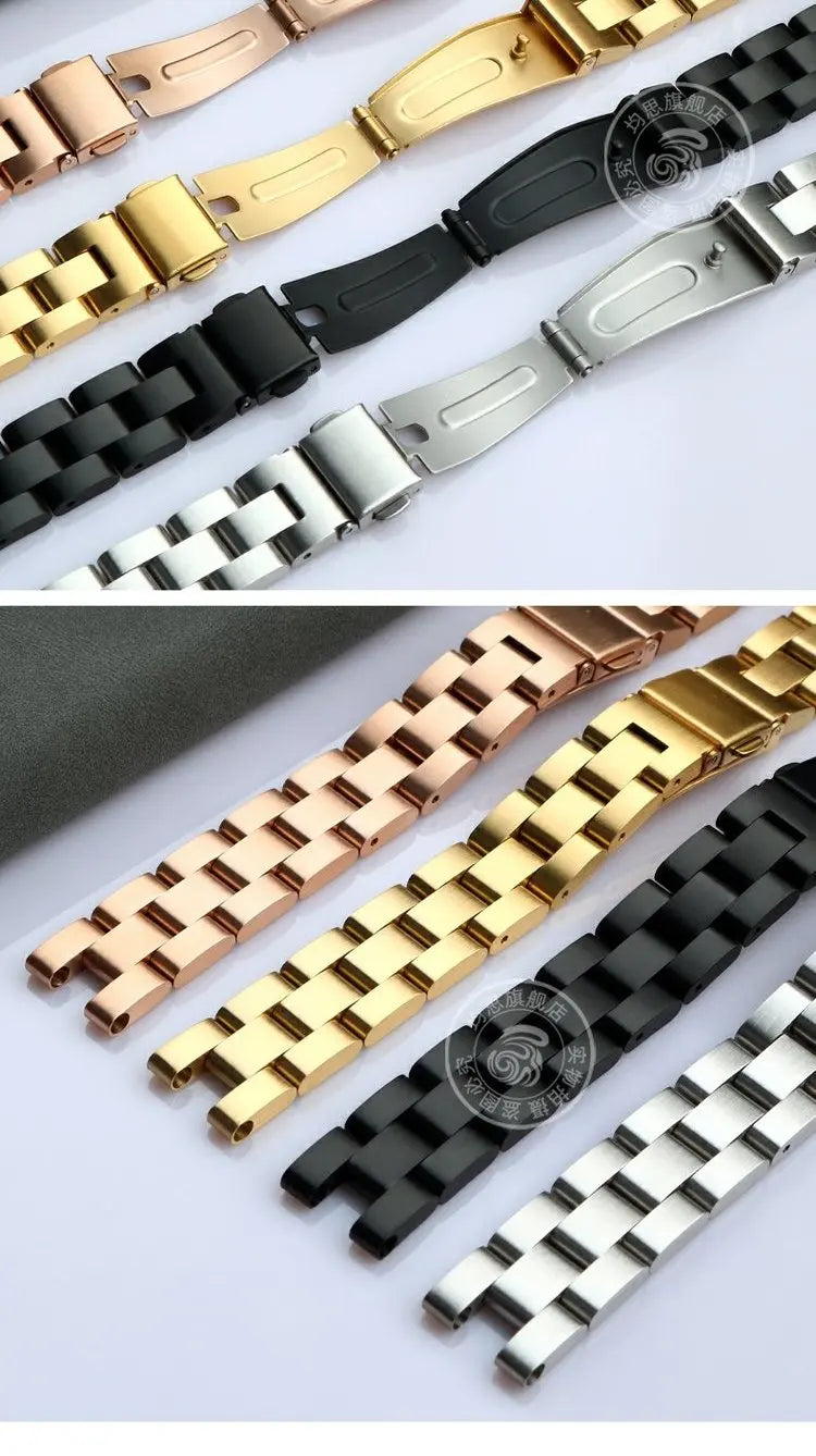 Genuine leather fashionable watch strap  for Garmin Lily series smart sports watch temperament wrist strap watch chain for women