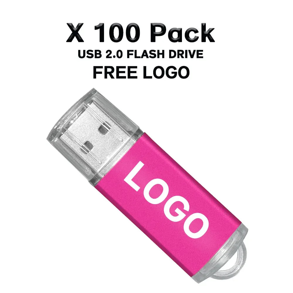 100PCS Custom Flash Drive Pen Drive 4GB 8GB 16GB 32GB 64GB High Speed Usb Stick 2. 0 Memoria Stick Memory Flash Drive Pendrive