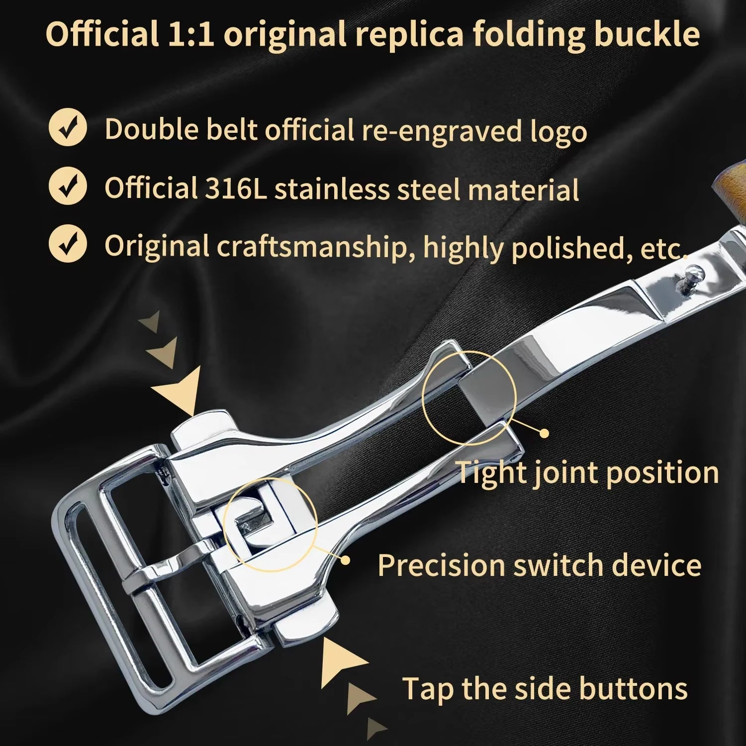 Kebitt High Quality Iwatch Ultra3 Genuine Leather Band Deployment Buckle Strap For Apple Watch Series11 10 9 8 7 Se 3 46 45 49mm