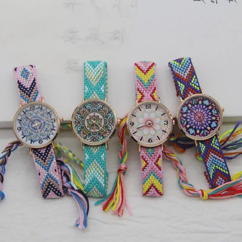 2025 New Ladies Knitted Style Watch Ladies Exquisite Disc Watches Bohemian Style Watch Birthday Gift  Reloj Mujer