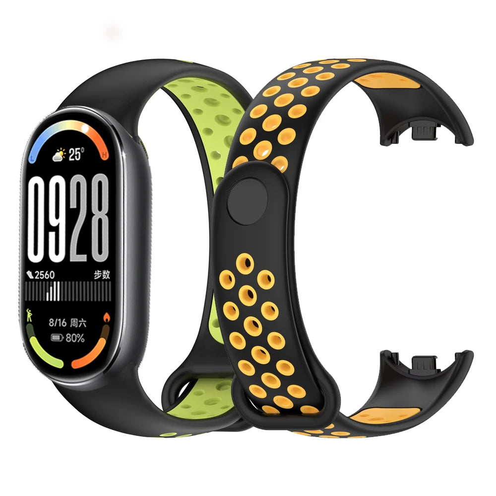 Sport Straps for Mi Band 10 9 8 NFC miband 10 Accessories smart watch wrist replacement belt correa for Xiaomi Mi band9 Bracelet