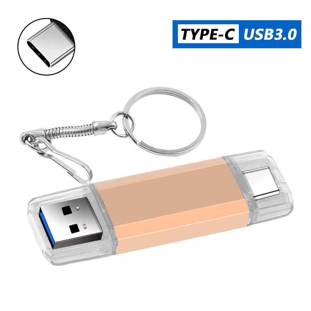 OTG Usb Stick Type C Pen Drive 128 GB 64 GB 32 GB 16 GB USB Flash Drive 3.0 Pendrive Hoge Snelheid Pendrive Voor Type-C Apparaat