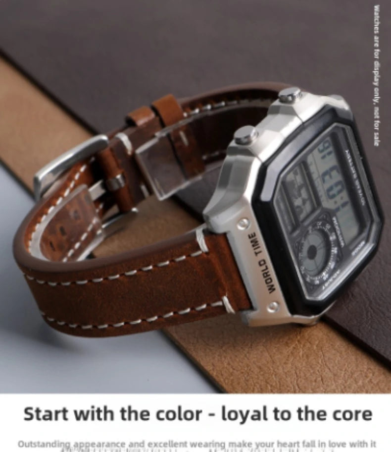 Cowhide Watchband For Casio A158 A168 f91w AE-1200WHD/A159/A169 AE1200 Watch Strap Quick release Soft Bracelet men accessories