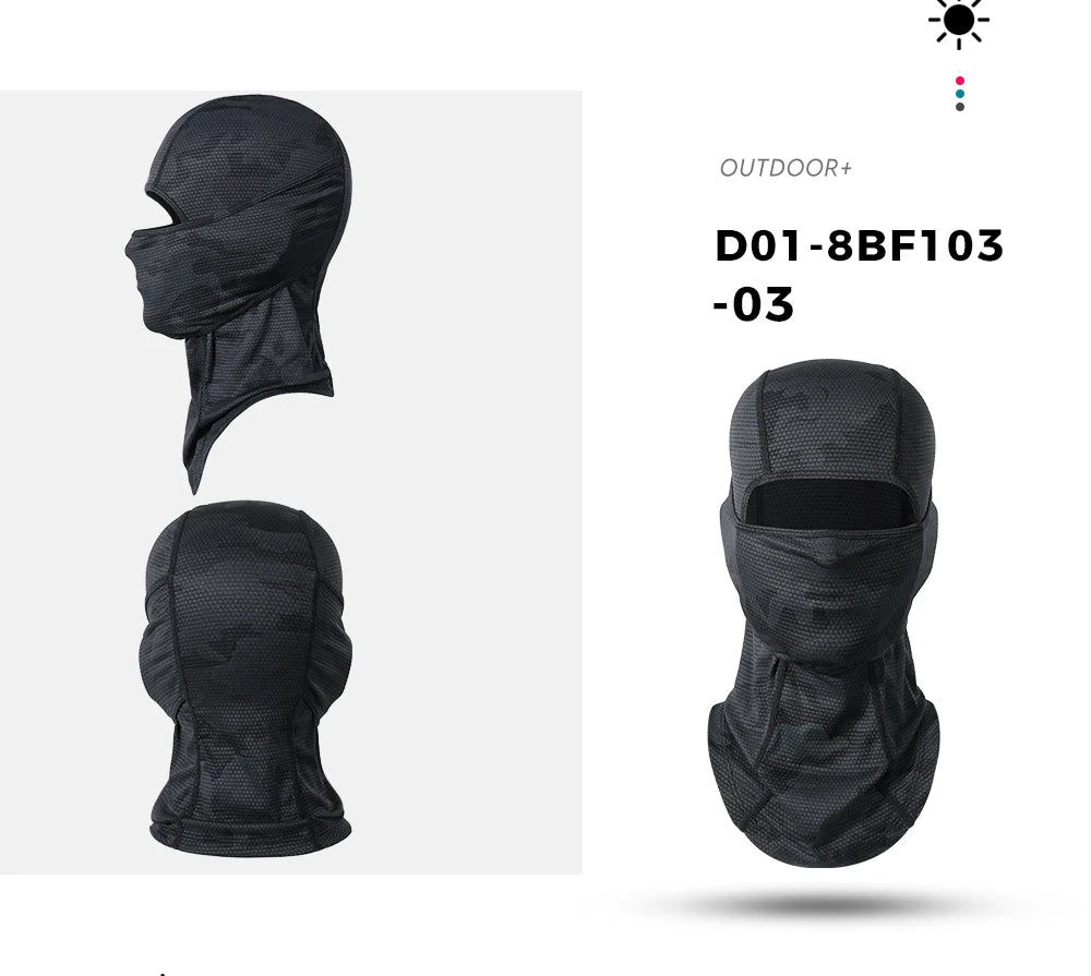 Camo Quick-drying Balaclava Sport Full Face Mask Cool Breathable Tactical Beanies Hood Cap Windproof Ski Neck Cover Helmet Liner