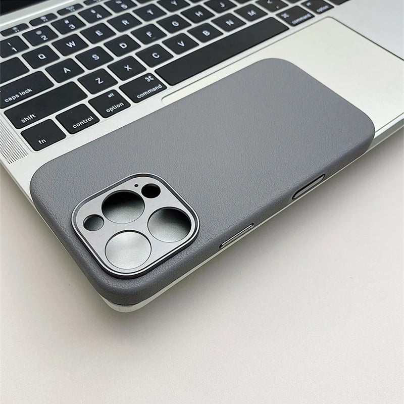Magnetic Alloy Lens Wireless Charging Shockproof Case For iPhone 17 17Pro Max 16 Pro Active Touch Camera Button Hard PC Cover
