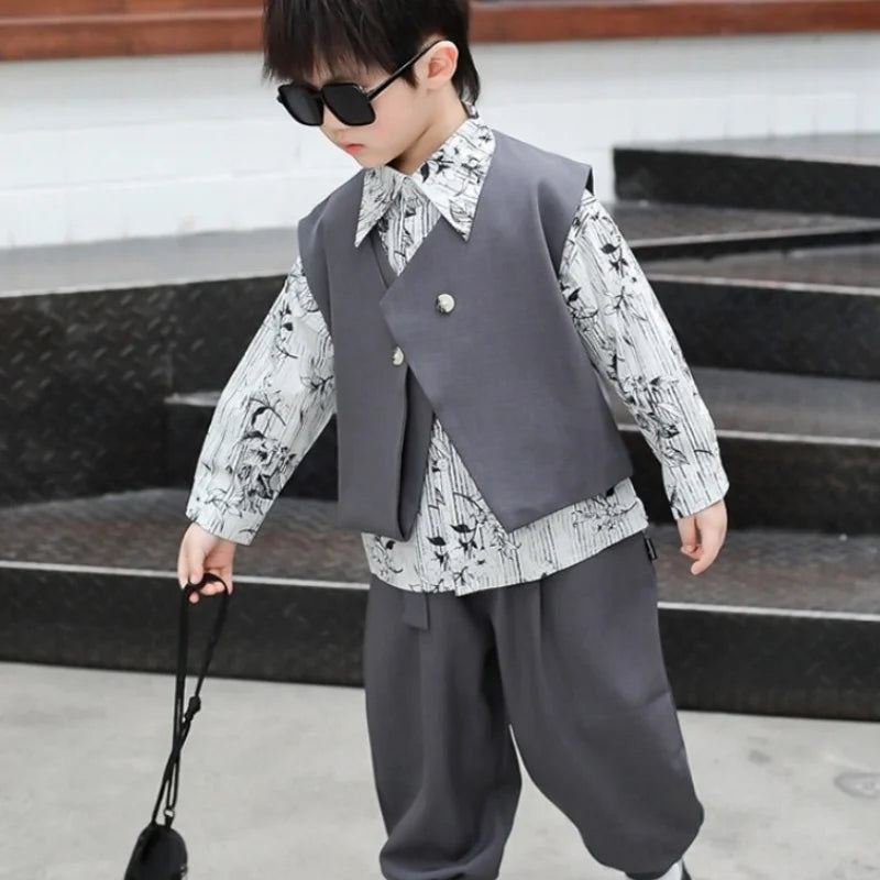 Boys 2026 Top + Pants Two-piece Set of Spring and Autumn New Products Children Children's Top and Bottom Clothes Set KidsOutfits