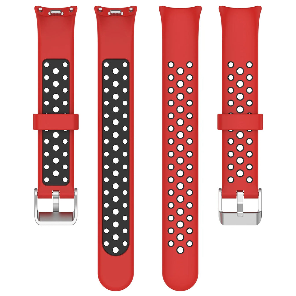Silicone Watch Strap For Xiaomi Band 9 8 Two-Color Breathable Smart Watchband Replacement Bracelet for Xiaomi Mi Band 8 9 Strap