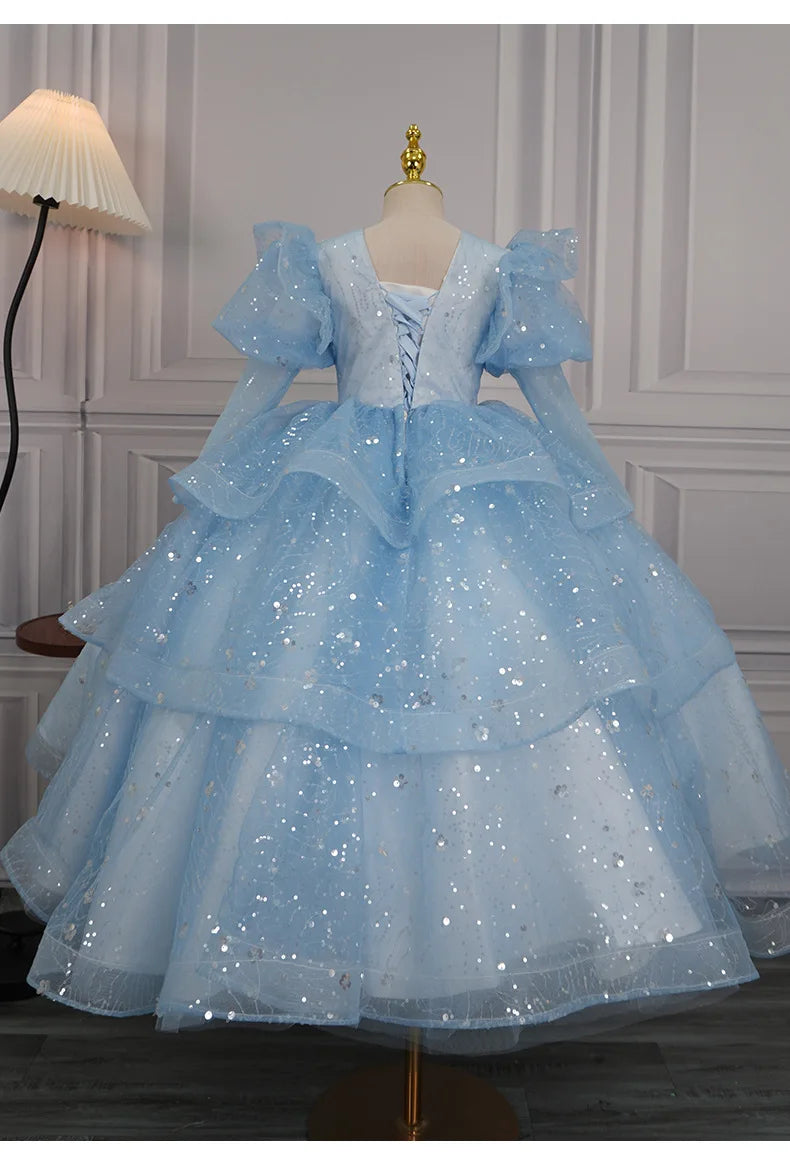 Children's Formal Dress Princess Dress High-end Birthday Girl Evening Dress Flower Girl Wedding Little Girl Piano Performance Dr