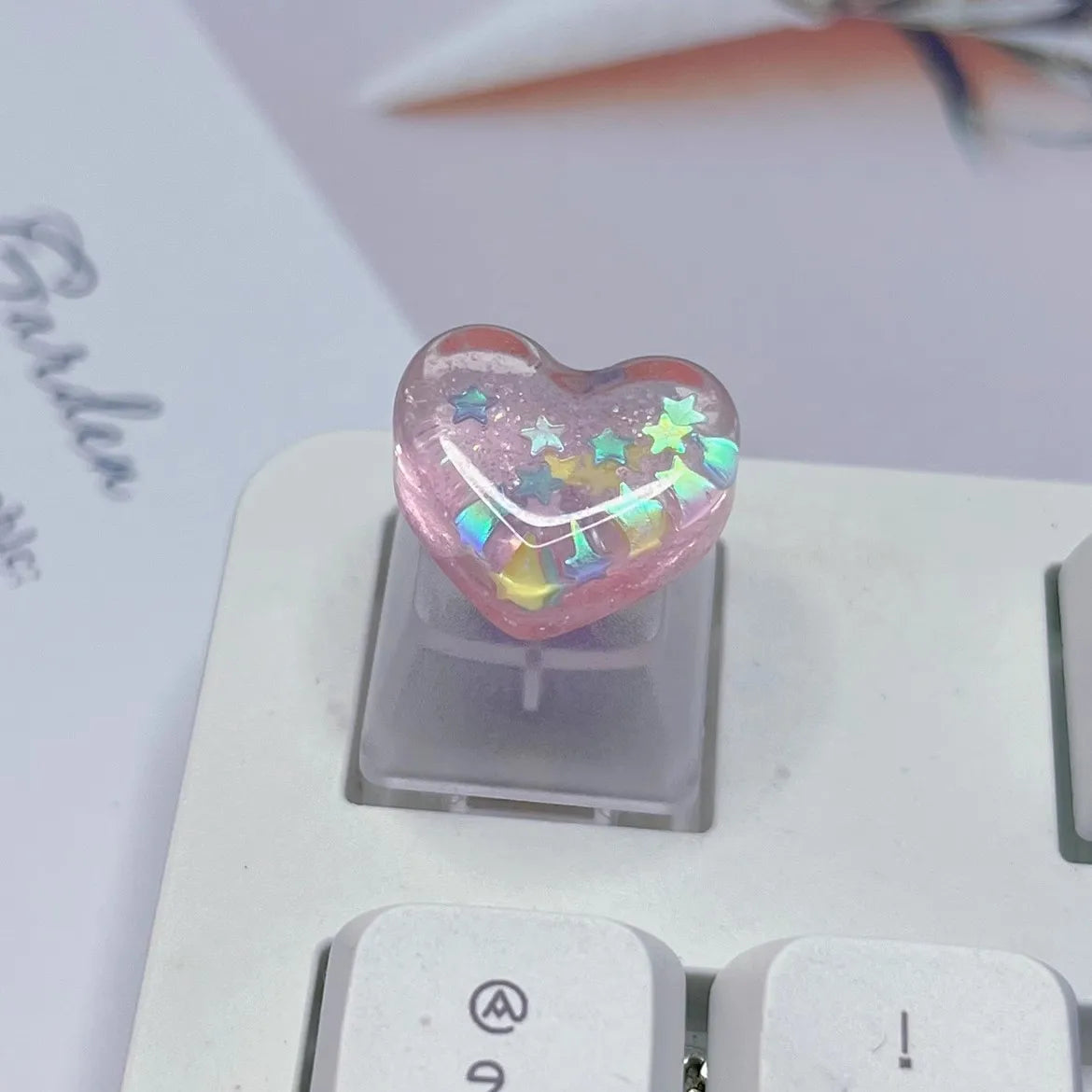 Keycap Games Backlit Cat Paw DIY Star Key Cap Mechanical Keyboards Keycaps for Mechanical Keyboards R4 Height Cherry MX Axis