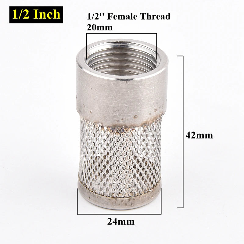 304 Stainless Steel Mesh Filter Aquarium Fish Tank Filter Garden Irrigation Impurity Filter Water Cleaning Mesh Metal Filter