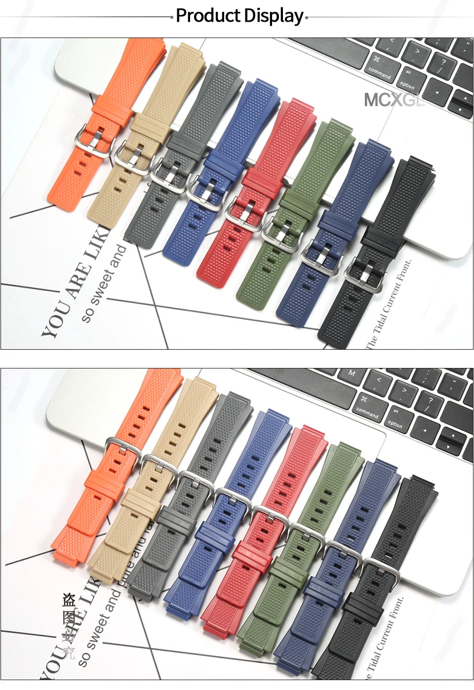 Resin Watchband Suitable for Casio GST-B200-1A Replacement Band GST-B200 Men's Sports Waterproof Rubber Strap Watch Accessories