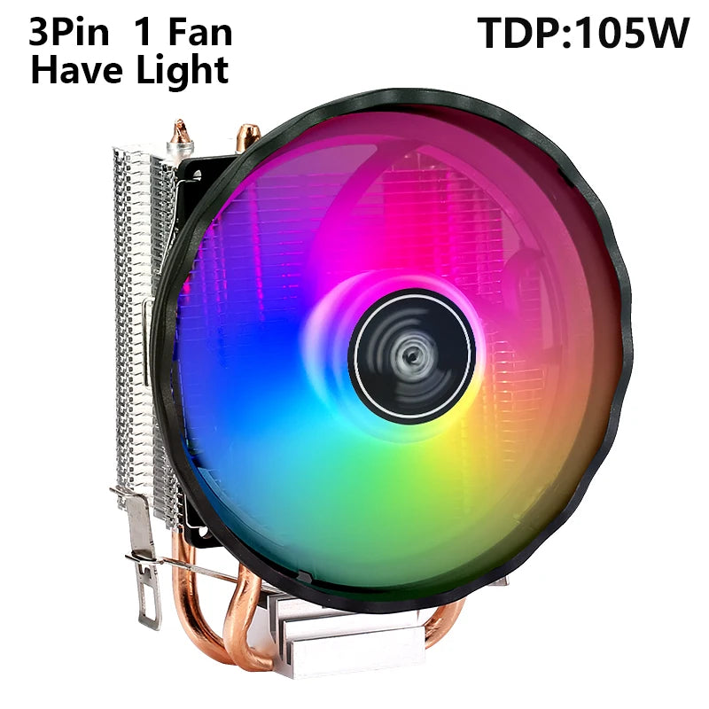 XUANFENG 120mm Fan CPU Cooler 2/4/6 Heat pipe 4pin/PWM Air-cooled Colorful lamp Compatible LGA1700 115x 1200 2011-3 x79 x99 AMD